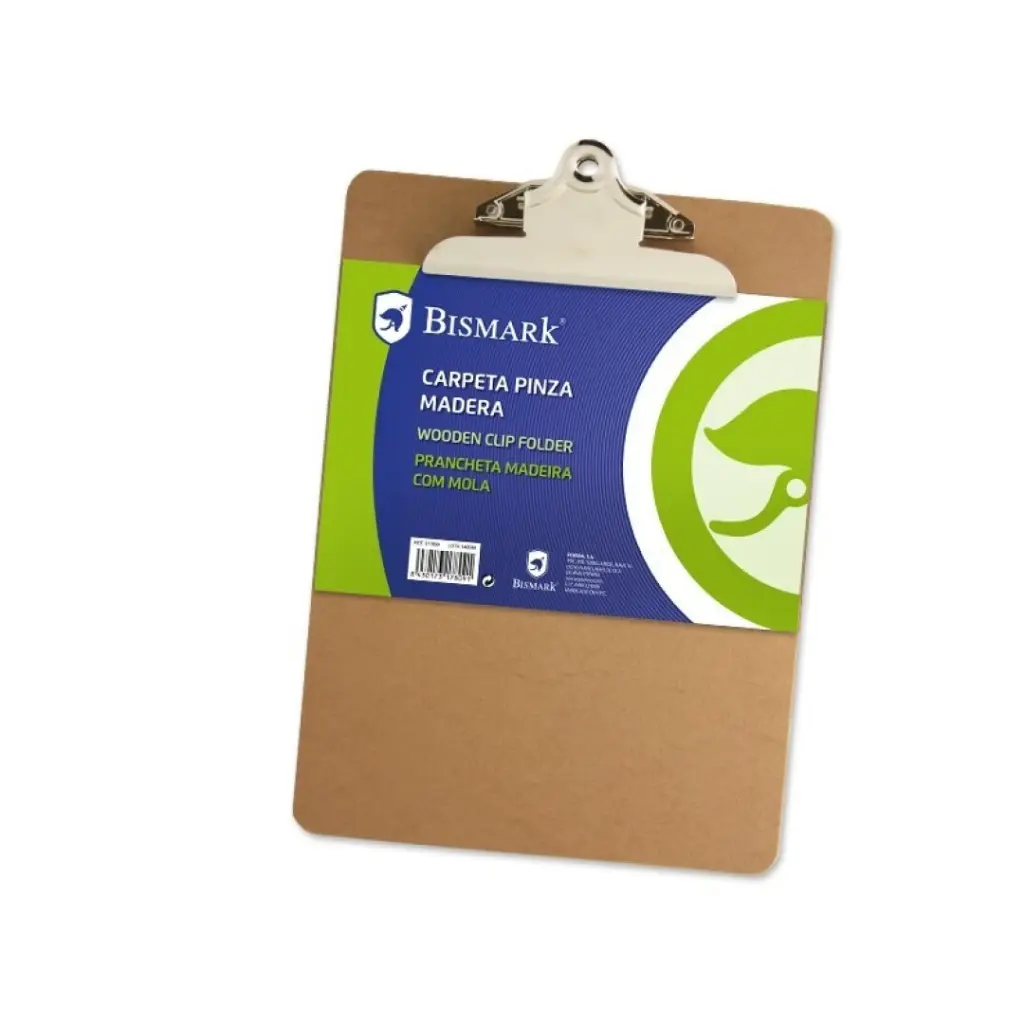 CARPETA MADERA CON PINZA BISMARK A5