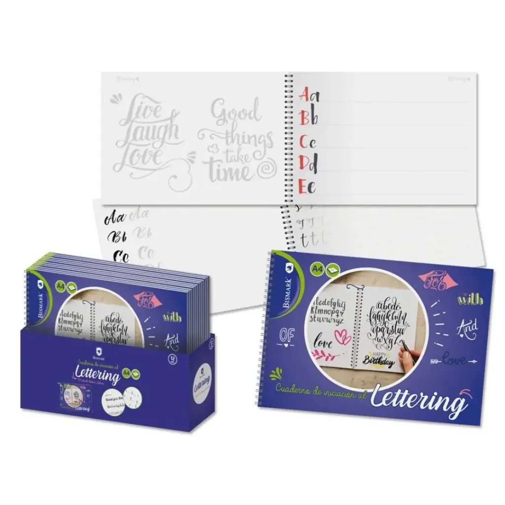 CUADERNO LETTERING A4 -32 HOJAS CON ESPIRAL

