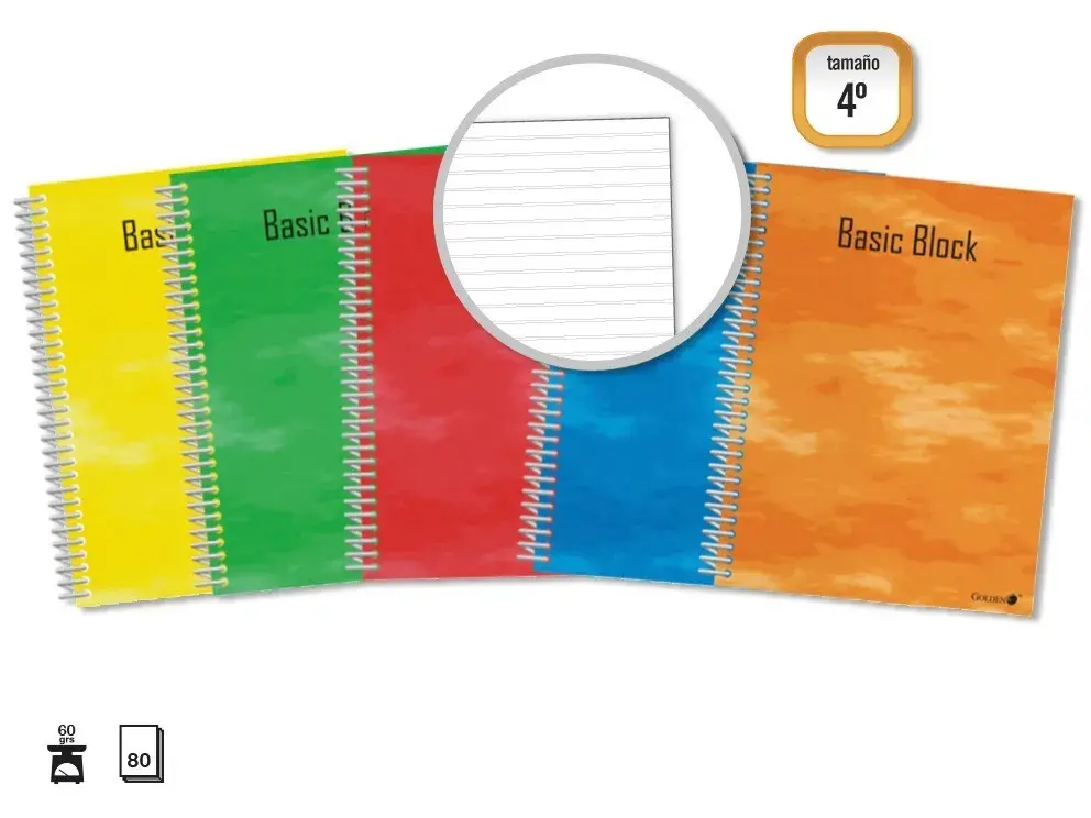 [326033] CUADERNO T.N. 4º 80 H. PAUTA 3.5 - GOLDEN