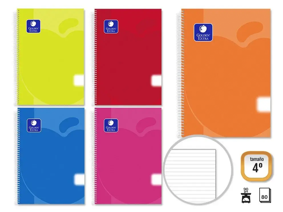 GOLDEN EXTRA CUADERNO T.P. 4º 80H. 90 GRS PAUTA