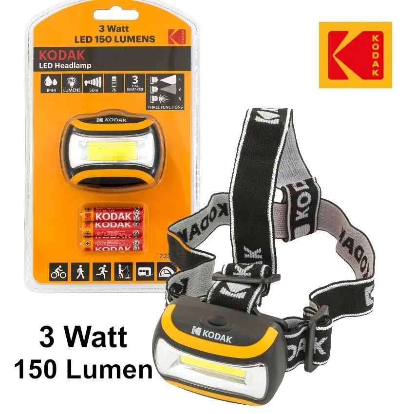 [30413863] LINTERNA KODAK LED FRONTAL 150 lumenes 3W  headlamp HL04