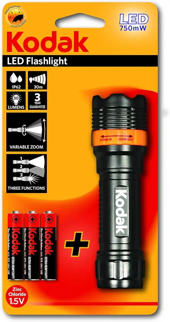 [30413184] LINTERNA LED KODAK flashlight FOCUS 120 IP62 30 LUMENS