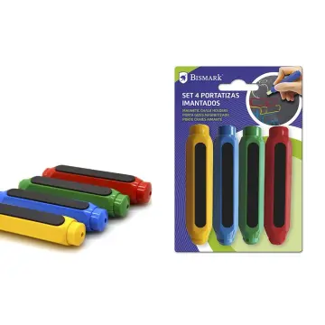 PORTATIZAS IMANTADO CON TIZA COLORES SET 4 UDS