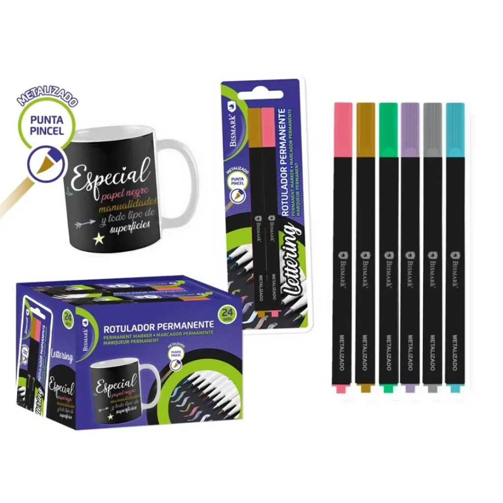 SET 2 ROTULADORES LETTERING PUNTA PINCEL