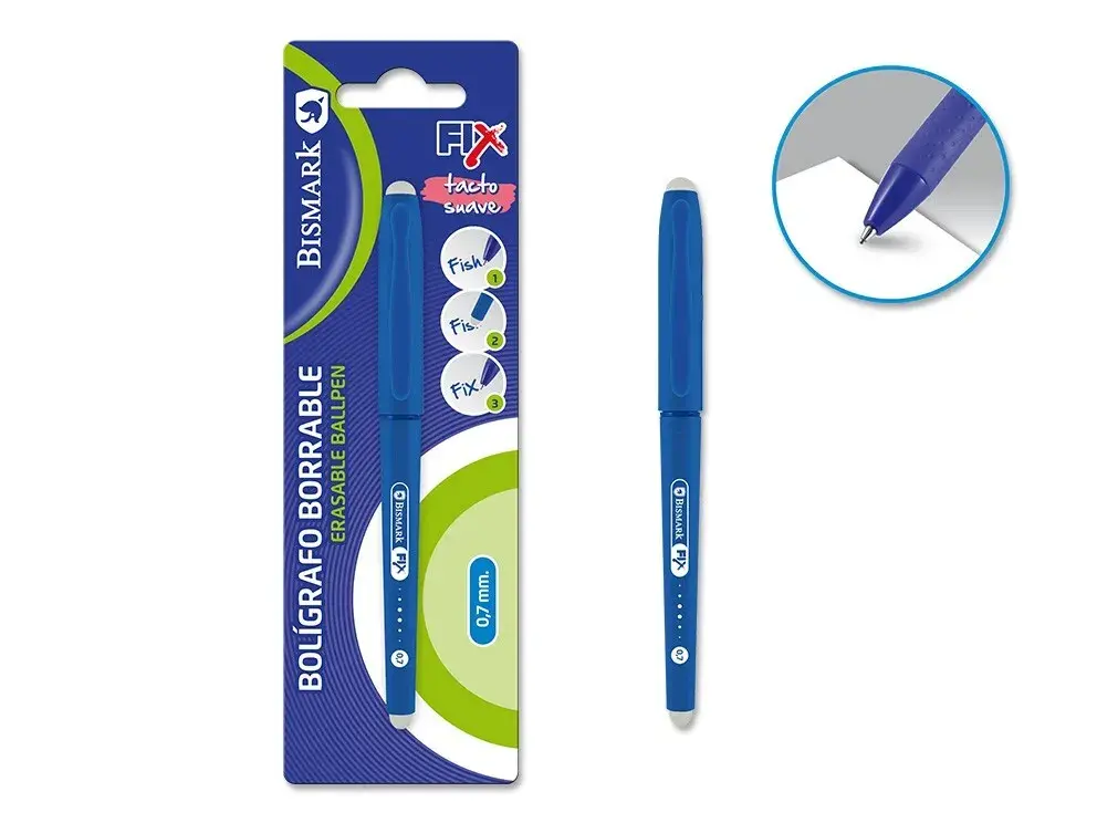 BOLIGRAFO BISMARK BORRABLE SOFT C/CAP BL1.