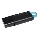 PENDRIVE DATATRAVELER EXODIA USB 3.2 64GB CON TAPA PROTECTORA Y RANURA PARA COLGAR  NEGRO/TURQUESA - KINGSTON -