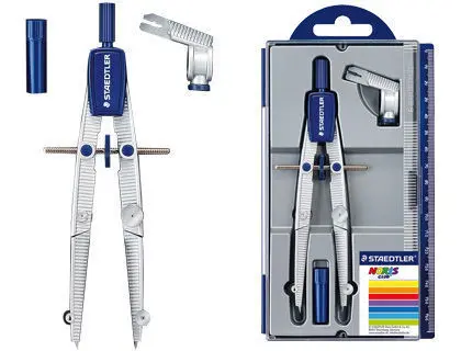 COMPAS MICROMETRICO CON MINAS Y PORTALAPICES STAEDLER