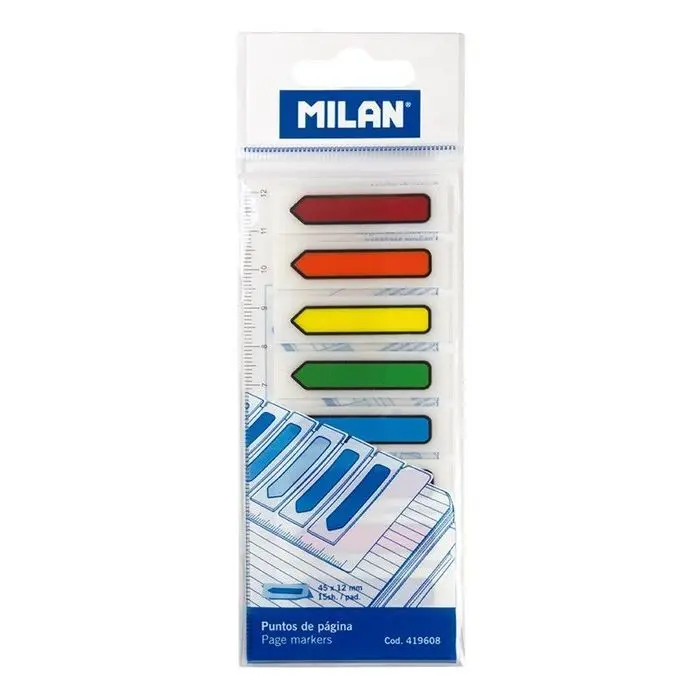 PUNTOS DE PAGINA ADHESIVAS COLORES MILAN