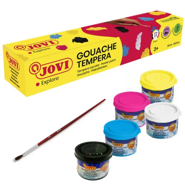 GOUACHE - TÉMPERA JOVI PACK 5 BOTES