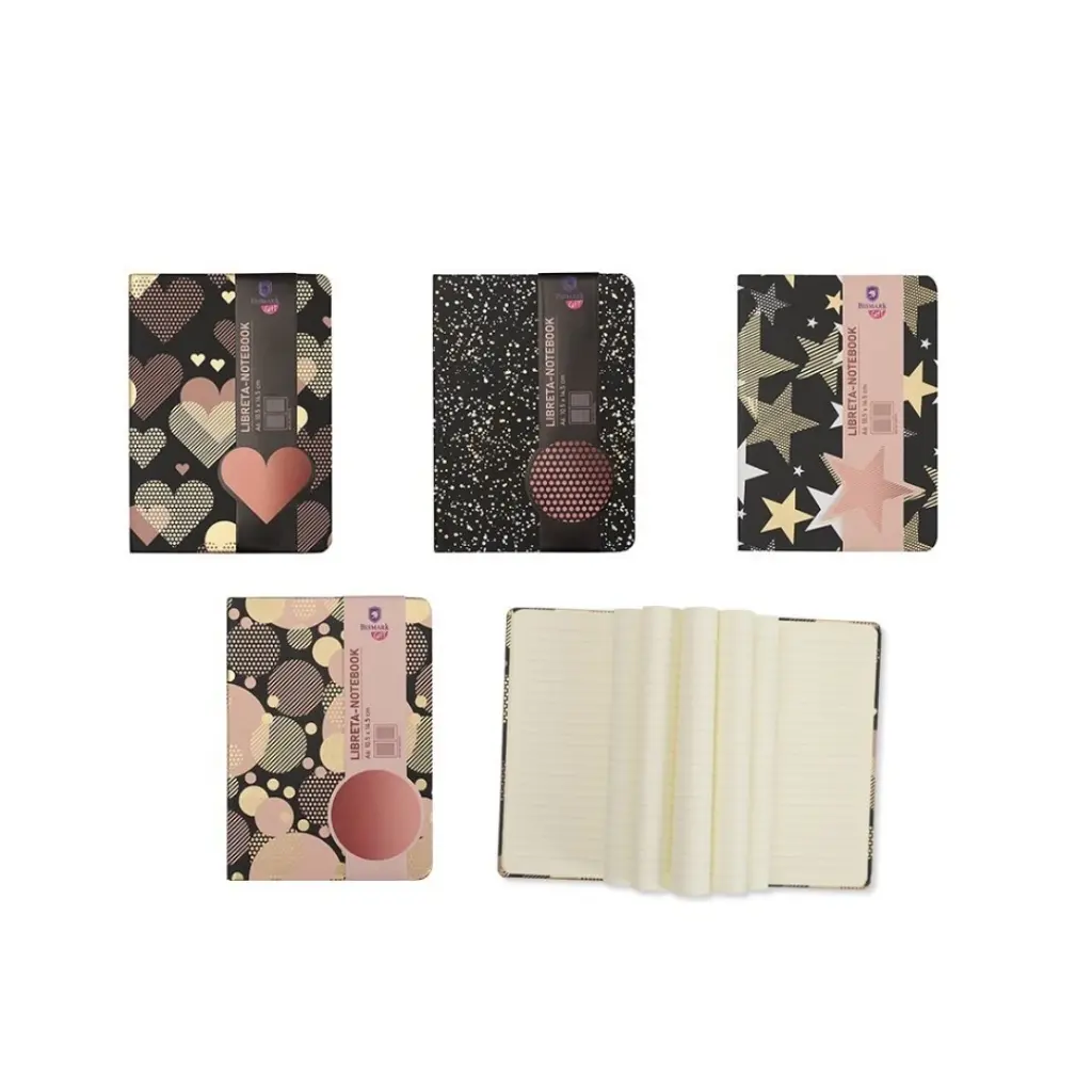 [333184] LIBRETA BLACK&ROSE A6
