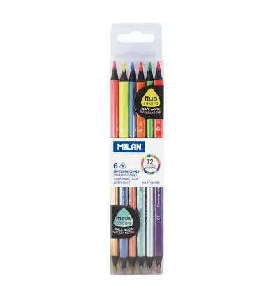 LAPICES DE COLORES FLUO BLACK WOOD