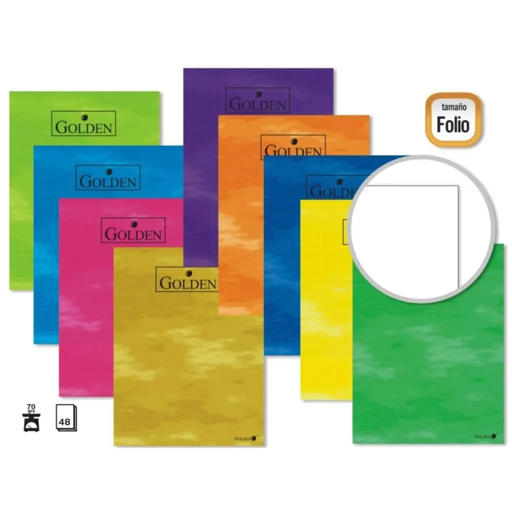 GOLDEN LIBRETA GRAPADA Fº.50 H.70 GRM LISO