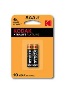 [30413399] PILA ALCALINA KODAK XTRALIFE LR03 AAA 1.5V (pack 2 unidades)