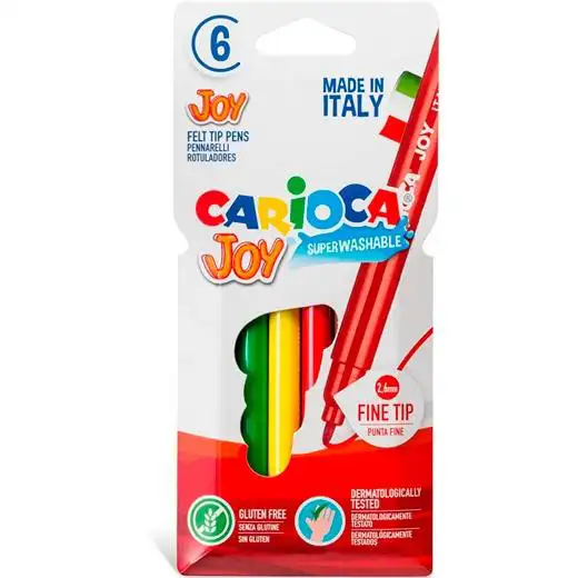 ROTULADOR JOY PUNTA FINA COLORES SURTIDOS ESTUCHE 6 UD - CARIOCA -