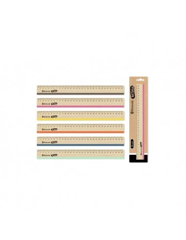 REGLA MADERA 30 CM COLOR NATURAL - BISMARK -