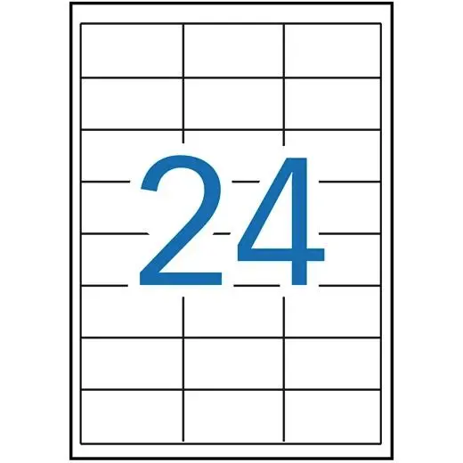 ETIQUETAS ADHESIVAS 64 x 33,8 MM, INKJET/LÁSER CON RECTOS, 24 x 100H, BLANCO - APLI -