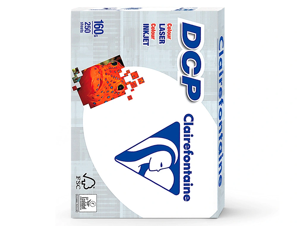 PAPEL FOTOCOPIADORA CLAIREFONTAINE DIN A4 160gr paquete 250 hojas - DCP -