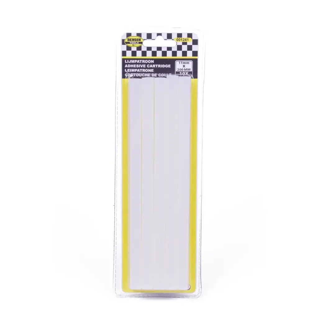 [001241] BARRA PARA PISTOLA DE PEGAMENTO CALIENTE Ø11MM X 200MM (PACK 10) - silicona - BENSON -