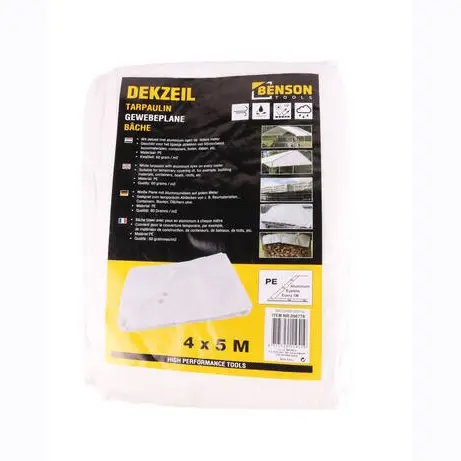 LONA 60GR/M2 POLIETILENO 4M X 5M C/OJALES BLANCO