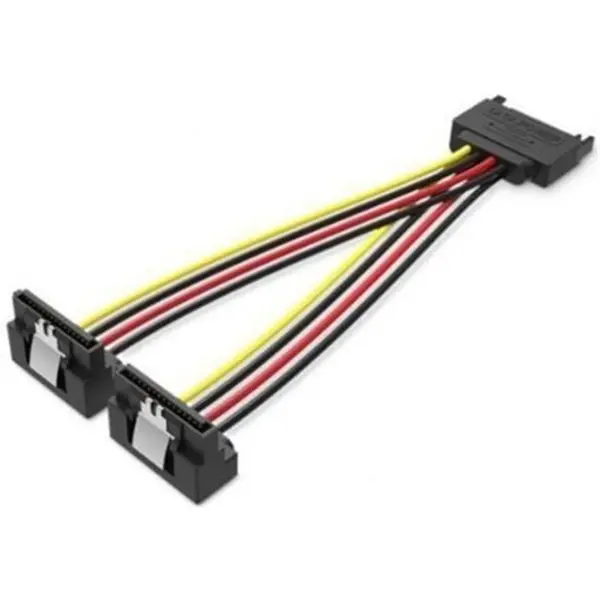 CABLE ALIMENTACIÓN VENTION KDBBB/ SATA MACHO - 2X SATAHEMBRA/ 15CM/ NEGRO