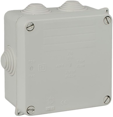 Caja estanca 100x100x55 mm con conos IP55