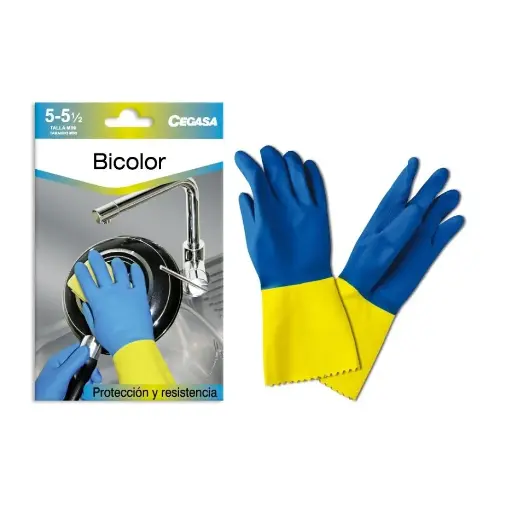 GUANTES CEGASA FLOCADO DIAMANTE BICOLOR PQ