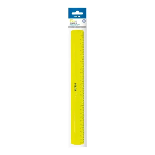 [353801Y] REGLA FLEXIBLE AMARILLA FLUOR MILAN 30 CM 