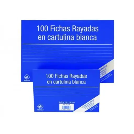 FICHA LISA CARTULINA 180GR BLANCA - MARIOLA -