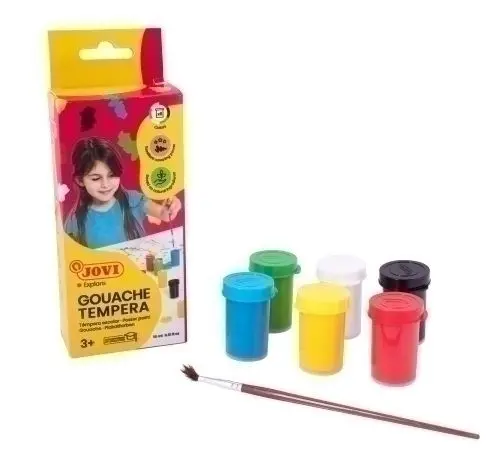 [JOVI-520]  ESTUCHE 6 BOTES TEMPERA 15ML COLORES SURTIDOS 520 - JOVI -