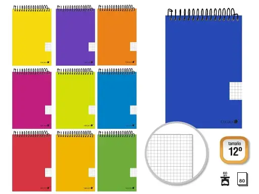 [328534] CUADERNO tapa polipropileno. 12º 80 hojas apaisado - GOLDEN -